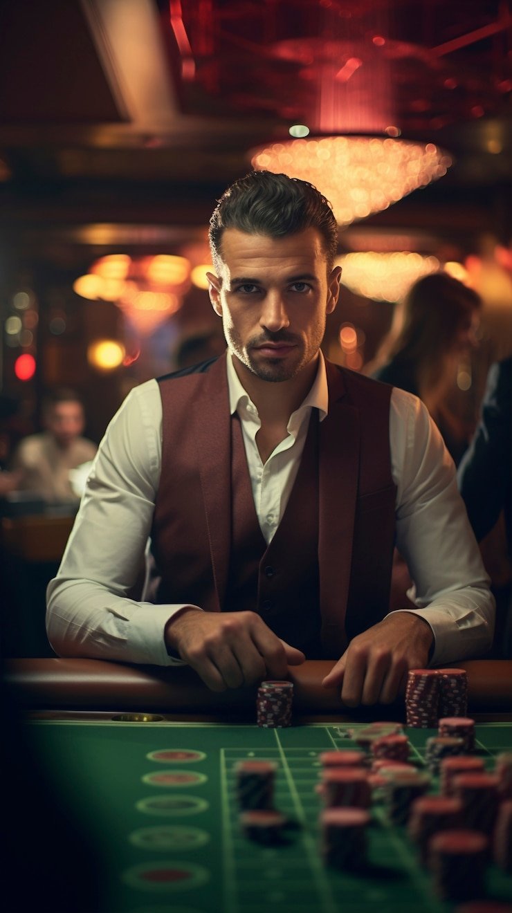 Live Bandar Poker table — Teen Patti variant with dealer and betting interface